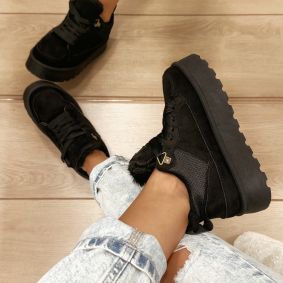 Women sneakers E561 - BLACK